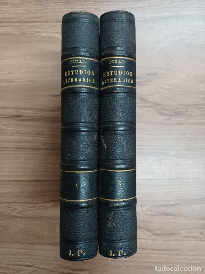 Libros antiguos: PIDAL, PEDRO JOS&Eacute;. ESTUDIOS LITERARIOS. DOS TOMOS - Foto 1