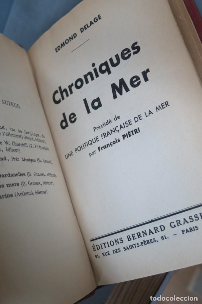 Libros antiguos: 1936.- CHRONIQUES DE LA MER. DELAGE - Foto 2