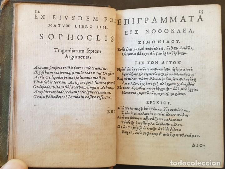 Libros antiguos: A&Ntilde;O 1593 &ndash; SOFOCLES (&Sigma;&omicron;&phi;&omicron;&kappa;&lambda;ῆ&sigmaf;) - SOPHOCLIS TRAGOEDIAE VII - Foto 5