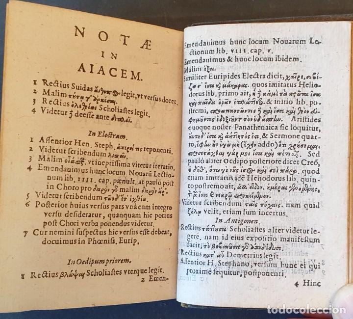 Libros antiguos: A&Ntilde;O 1593 &ndash; SOFOCLES (&Sigma;&omicron;&phi;&omicron;&kappa;&lambda;ῆ&sigmaf;) - SOPHOCLIS TRAGOEDIAE VII - Foto 14