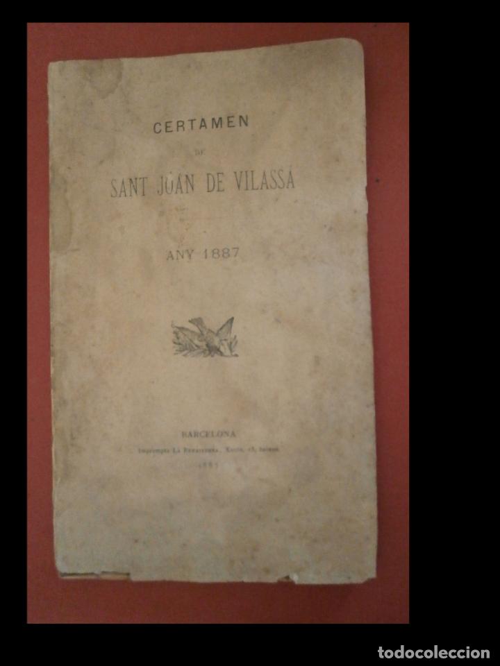 Libri antichi: Certamen de Sant Juan de Vilass&aacute;, Any 1887