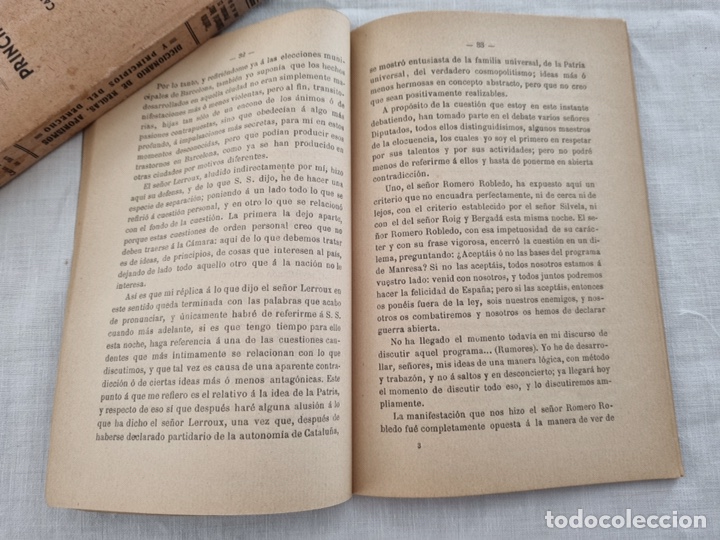 Libros antiguos: 1902. &ldquo;Discursos del Dr. Robert&rdquo; Legislatura de 1901. - Foto 4