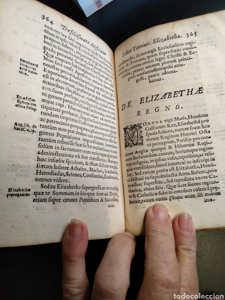 Libros antiguos: Libro a&ntilde;o 1586 NICOLAI SANDERI sobre el origen y el progreso del cisma, libro 3 - Foto 3