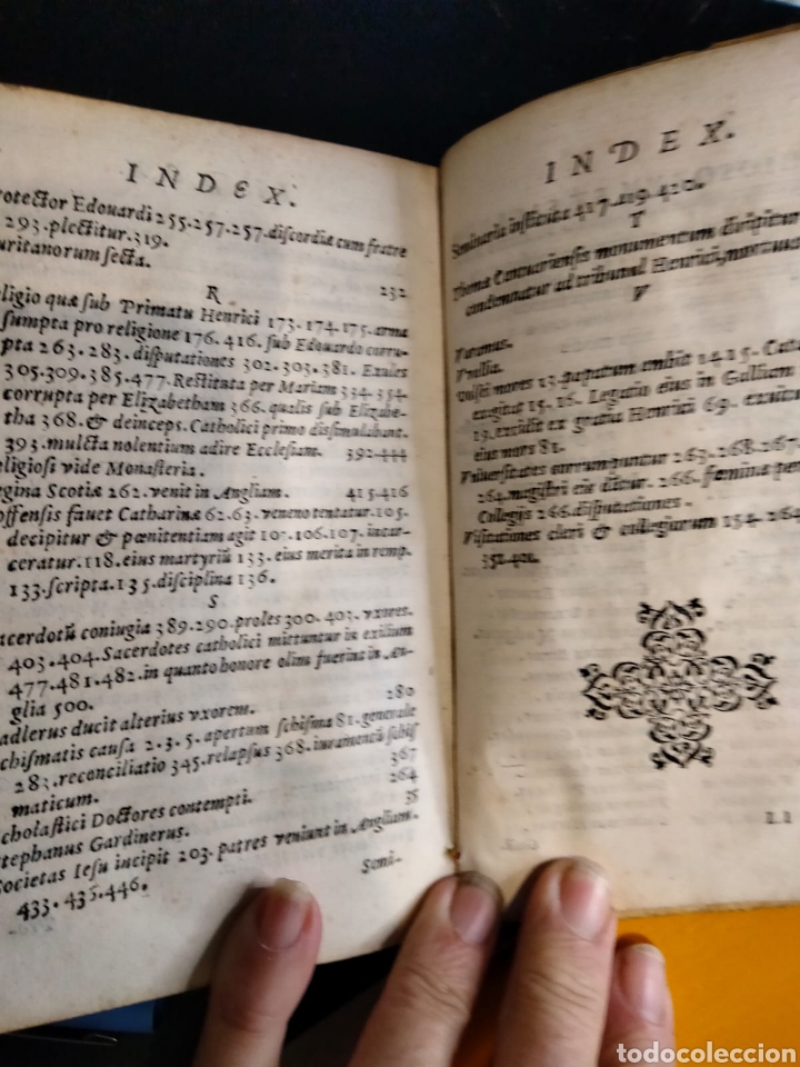 Libros antiguos: Libro a&ntilde;o 1586 NICOLAI SANDERI sobre el origen y el progreso del cisma, libro 3 - Foto 9