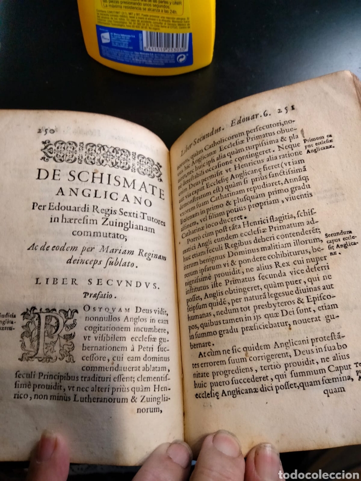 Libros antiguos: Libro a&ntilde;o 1586 NICOLAI SANDERI sobre el origen y el progreso del cisma, libro 3 - Foto 5