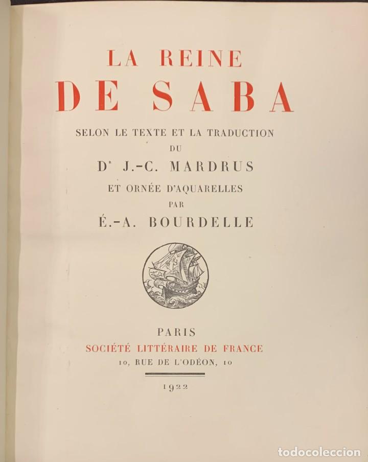 Libros antiguos: La Reine de Saba. J. C. Mardrus - Foto 3