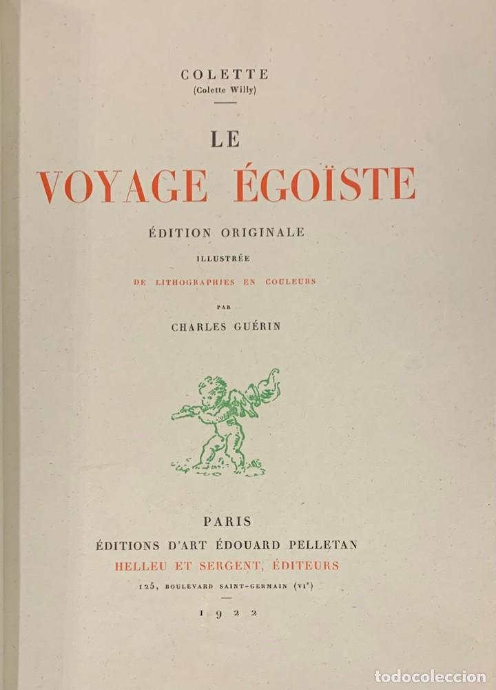 Libros antiguos: Le Voyage Egoiste. Colette - Foto 3