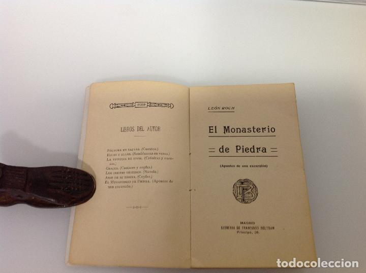 Libros antiguos: LEON ROCH EL MONASTERIO DE PIEDRA APUNTES PARA UNA EXCURSION 1911 - Foto 5