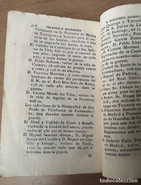 Libros antiguos: Mercurio de Espa&ntilde;a, Agosto 1793 - Foto 5