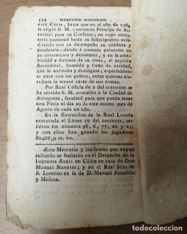 Libros antiguos: Mercurio de Espa&ntilde;a, Agosto 1793 - Foto 6