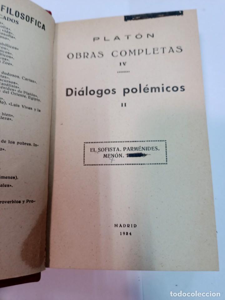 Libros antiguos: PLAT&Oacute;N Obras completas IV SA7982 - Foto 2