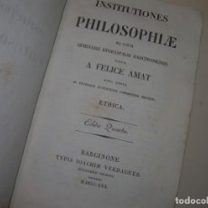 Libros antiguos: LIBRO TAPAS PERGAMINO.PHILOSOPHIAE...AÑ 1830