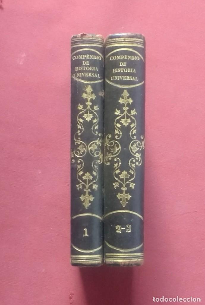 Libros antiguos: COMPENDIO DE HISTORIA UNIVERSAL - 1848 - RENDU - COMPLETA 3 TOMOS - Foto 1