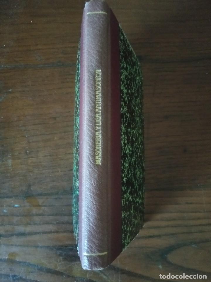 Livros antigos: DISCURSO SOBRE EL SECRETO DE LA FRANCMASONERIA Y MANUAL DE LA LIGA ANTI-MONS.ARMANDO-JOSE JAVA.1883.