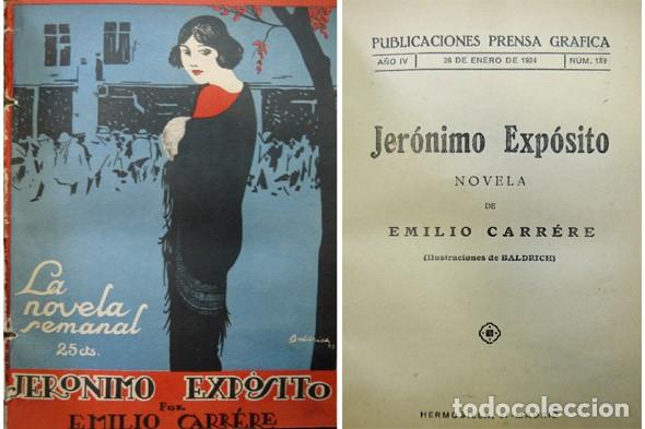 Libros antiguos: CARRERE, Emilio. Jer&oacute;nimo Exp&oacute;sito. Novela. 1924. - Foto 1