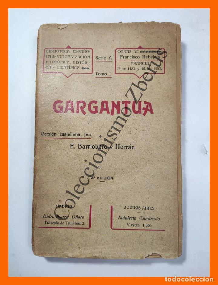 Libros antiguos: Gargantua - Francisco Rebelais - Foto 1