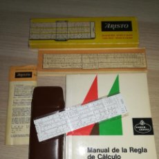Libros antiguos: REGLA DE CÁLCULO ARISTO + MANUAL FABER-CASTELL. Lote 320449008