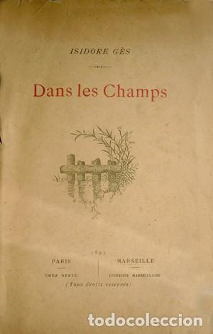 Libros antiguos: G&Egrave;S, Isidore. Dans les Champs. 1893. - Foto 1