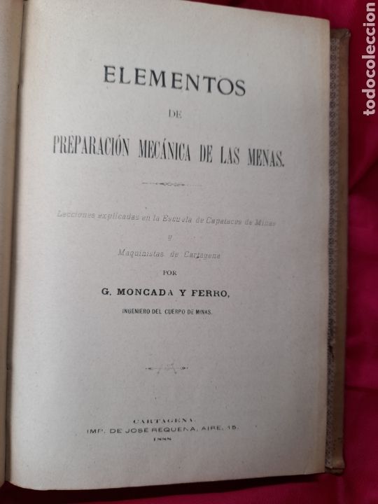 Libros antiguos: Elementos de preparaci&oacute;n mec&aacute;nica de las menas, libro de 1888 - Foto 1