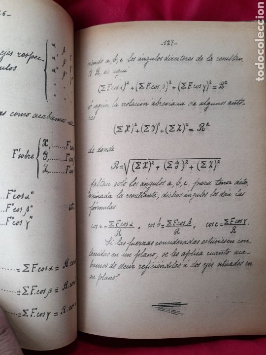 Libros antiguos: APUNTES DE MEC&Aacute;NICA RACIONAL, libro de 1895 - Foto 6