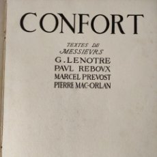 Libros antiguos: CONFORT 1931 SOCIETAT GENERALE DE FONDERIE MARCEL PREVOST PARIS. Lote 321218203
