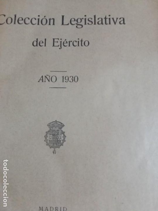 Libros antiguos: Coleccion legislativa del ej&eacute;rcito.1930. - Foto 2