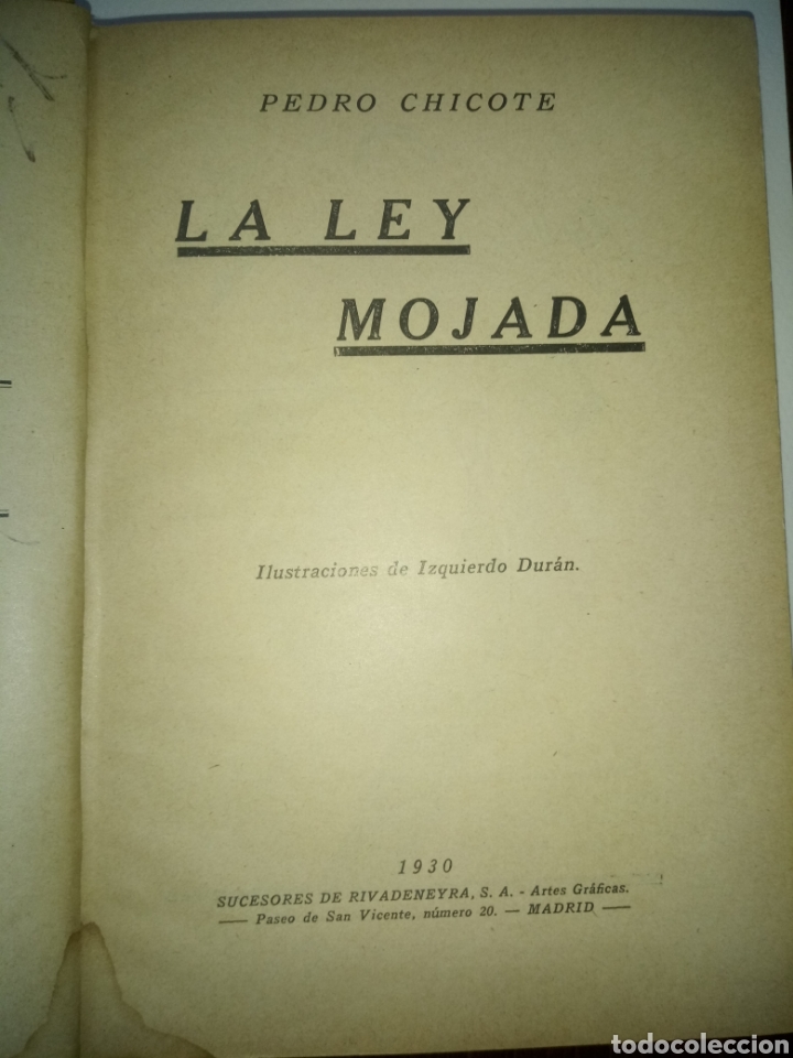 Libros antiguos: LA LEY MOJADA - Foto 3