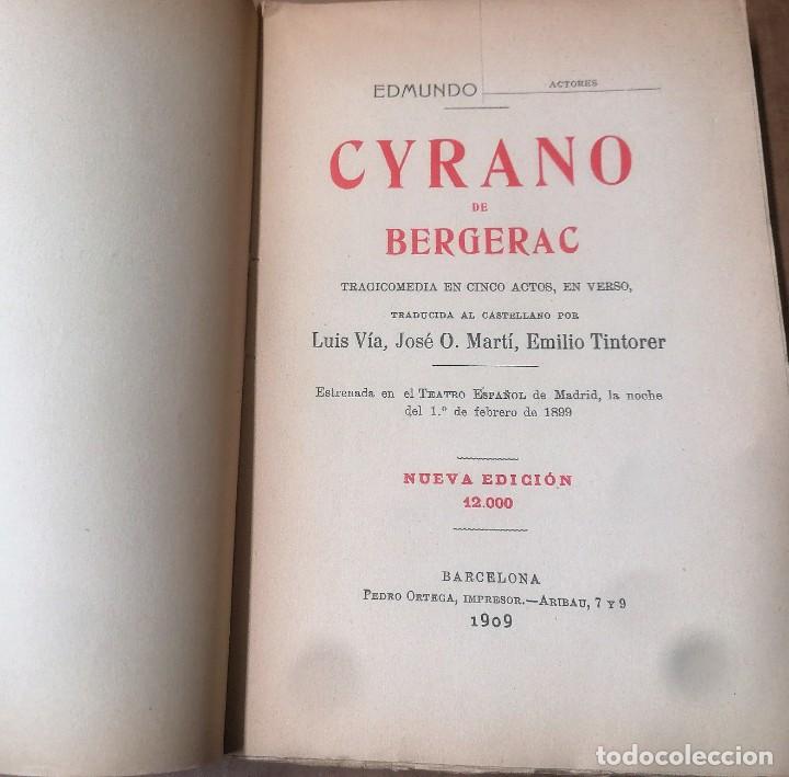 Libros antiguos: E. Rostand, Cyrano de Bergerac, Barcelona, 1909 - Foto 3