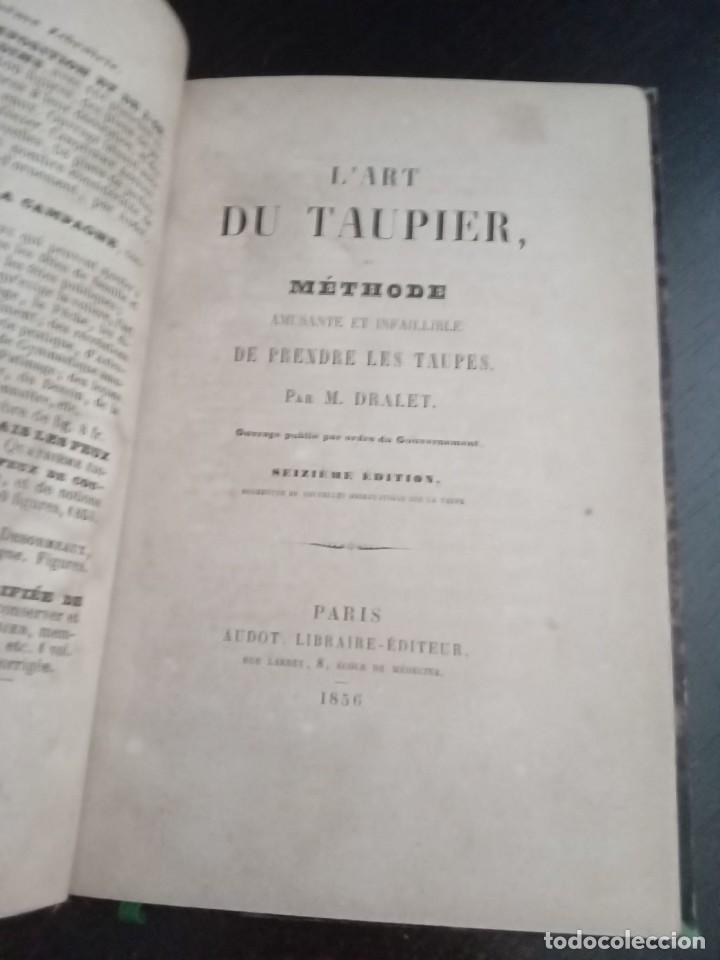 Libros antiguos: L  Art du Taupier.1856. - Foto 2