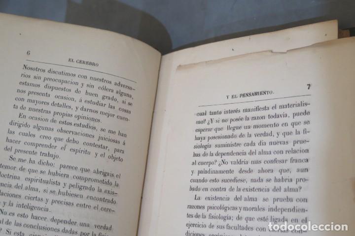 Libros antiguos: 1877.- EL CEREBRO Y EL PENSAMIENTO. JANET - Foto 2