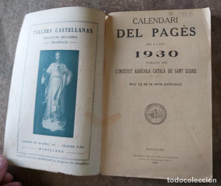 Libros antiguos: Calendari del pag&egrave;s, 1930 - Foto 2