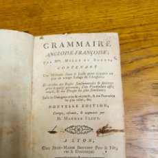Libros antiguos: GRAMMAIRE ANGLOISE FRANÇOISE-MIÈGE ET BOYER 1779 ALION-GRAMATICA INGLES FRANCÉS SXVIII. Lote 323311238