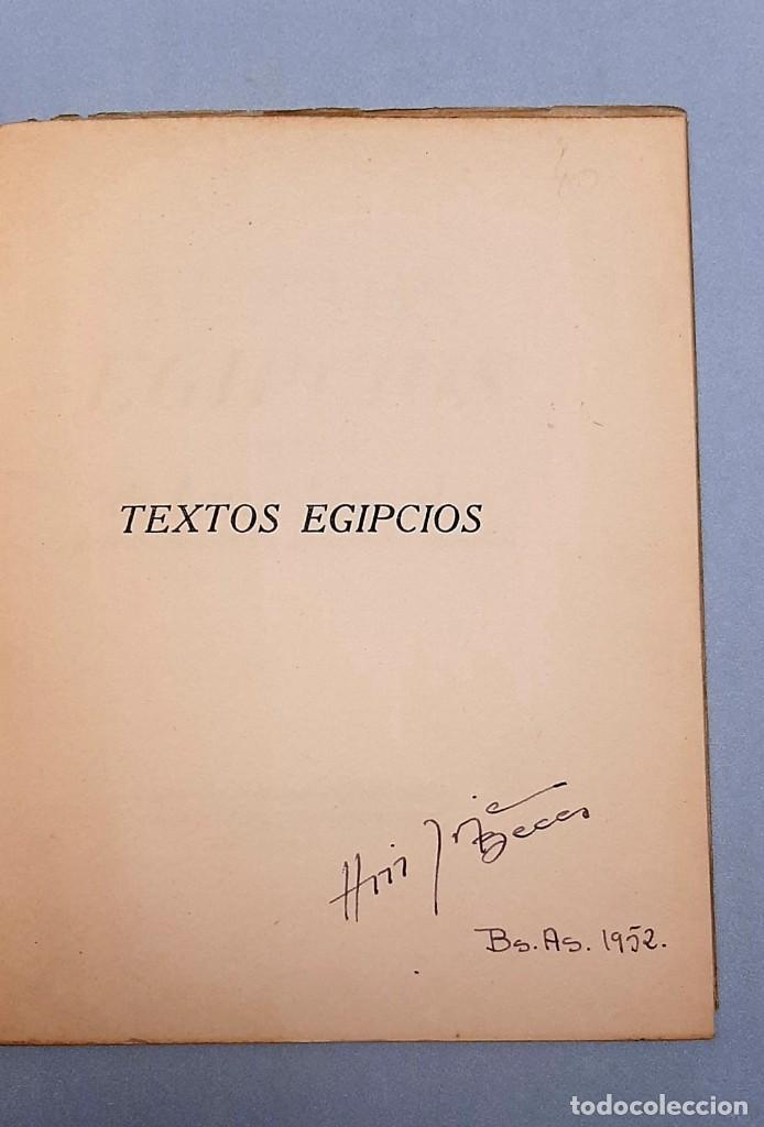 Libros antiguos: Textos Egipcios. Versi&oacute;n de Luis Masola - 1943 - Foto 2