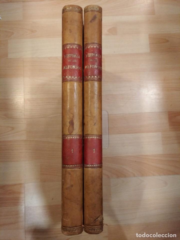 Old books: 'Historia de los Alfonsos de Castilla y Arag&oacute;n'. 1875. Saturnino Gimenez. 2 vol&uacute;menes
