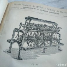 Libros antiguos: SECCIÓN DE TEJIDOS DE LA ESCUELA DE ARTES Y OFICIOS DE BARCELONA - 36 LÁMINAS - SIN FECHA