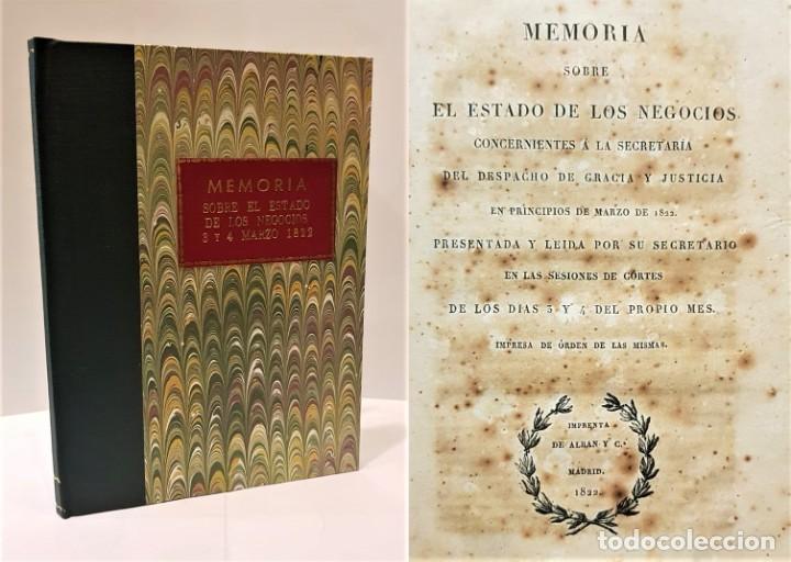 Libri antichi: Memoria sobre el estado de los negocios concernientes a la Secretar&iacute;a...
