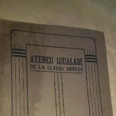 Libri antichi: ANTIGUO LIBRO DE COCINA MANUSCRITO ATENEU IGUALADI DE LA CLASE OBRERA - AÑO 1900 - EXCEPCIONAL.. Lote 323901868