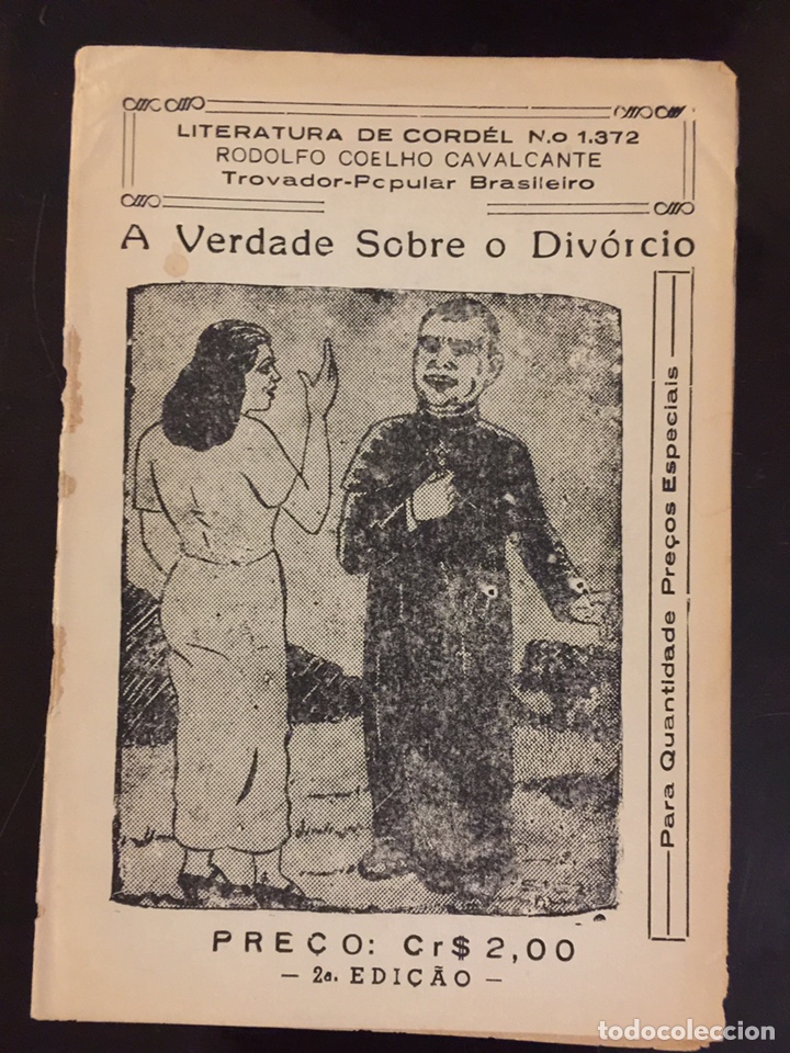 Old books: A verdade sobre o divorcio. Literatura de cordel 1372. Rodolfo Coelho Cavalcante