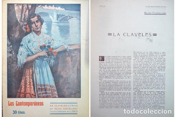 Libros antiguos: CASTELLANO, Silvio. Los Claveles. Novela. 1910. - Foto 1