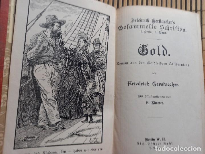 Libros antiguos: Friedrich Gerst&auml;cker - Gold / ilustraci&oacute;n de E. Zimmer - Foto 4