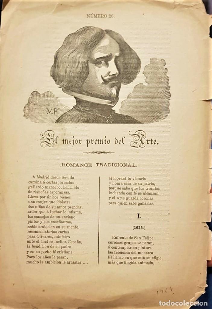 Old books: EL mejor premio del arte. (Romance tradicional). 1872