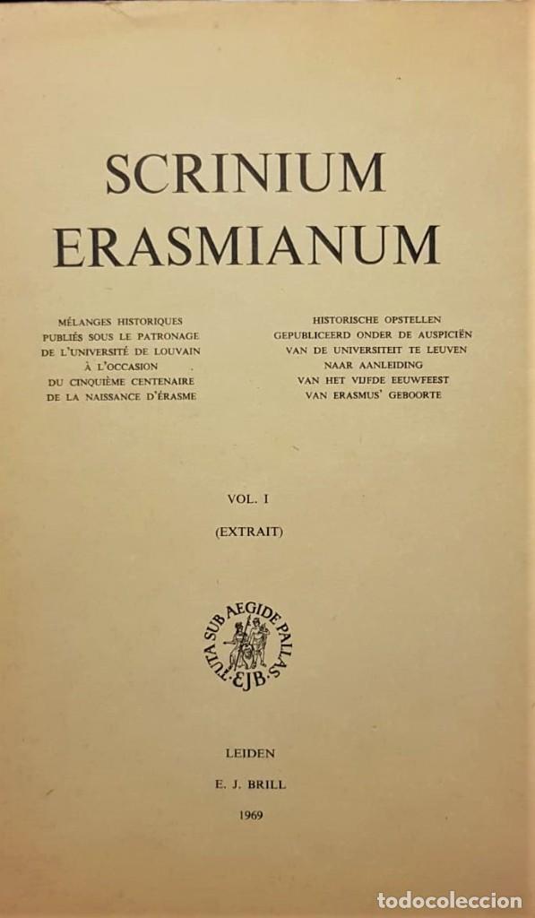 Old books: COPPENS, J. Scrinium Erasmianum. Vol. 1 (separata). 1969