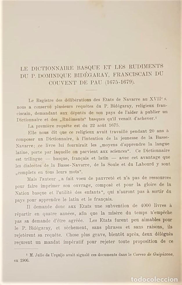 Old books: Le dictionnaire basque et les rudiments du P. Dominique Bid&eacute;garay, franciscain du couvent de Pau.