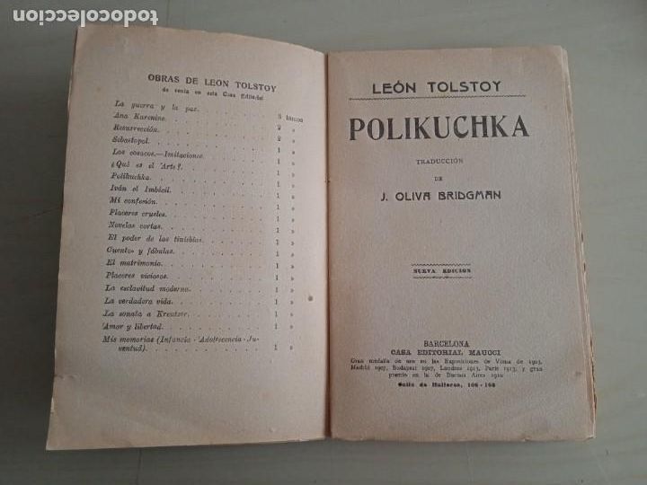 Libros antiguos: Polikuchka. Leon Tolstoy - Foto 2