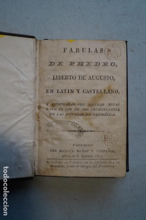 Libros antiguos: FABULAS DE PHEDRO. 1817 - Foto 1