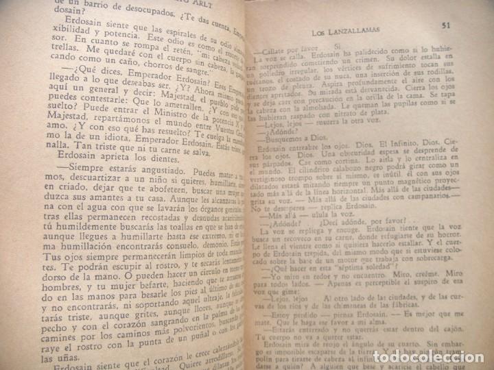 Libros antiguos: Roberto Arlt: LOS LANZALLAMAS. Novela. Primera edicion - Foto 3