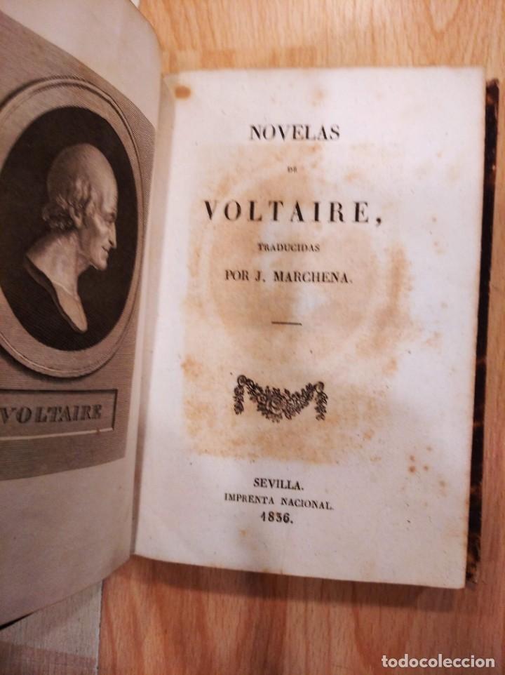 Libros antiguos: Novelas de Voltaire. 2 vol&uacute;menes. 1836 - Foto 2