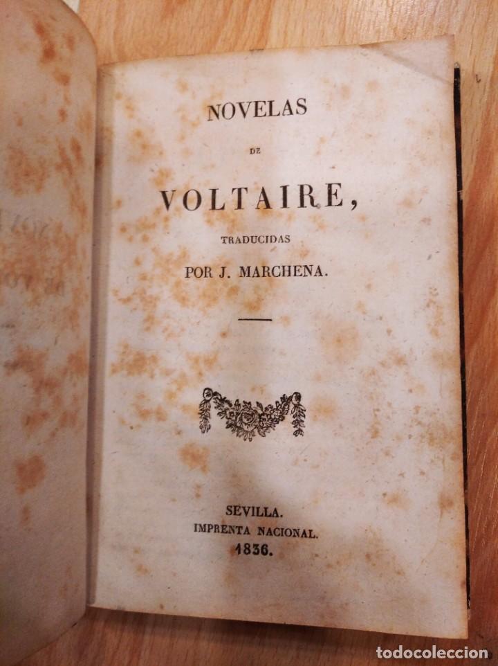 Libros antiguos: Novelas de Voltaire. 2 vol&uacute;menes. 1836 - Foto 3