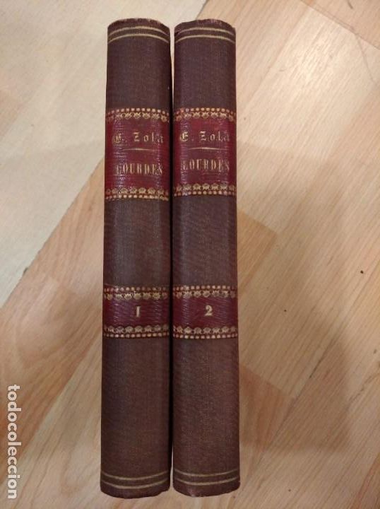 Libros antiguos: Lourdes. E. Zola. 2 vol&uacute;menes - Foto 1