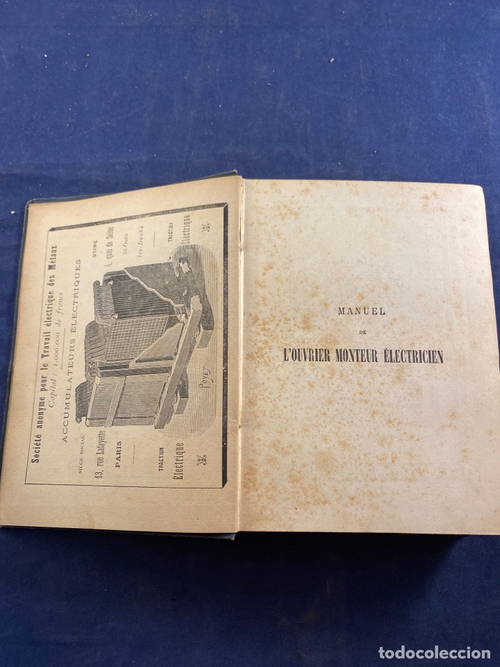 Libros antiguos: MANUEL DE L&rsquo;OUVRIER MONTEUR ELECTRICIEN - Foto 3